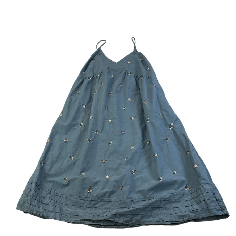 Universal Thread Blue Embroidered Daisy Slip Dress XS